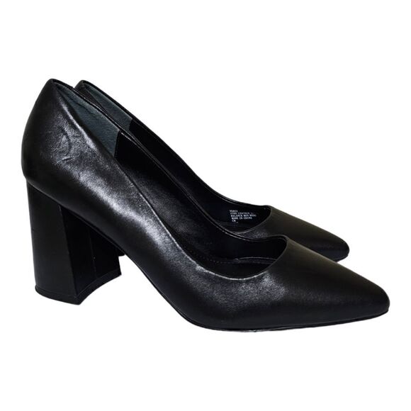 CHARLES BY CHARLES DAVID "Verse" Black Leather Heels Pumps - Size 7 1/2 - Picture 2 of 9